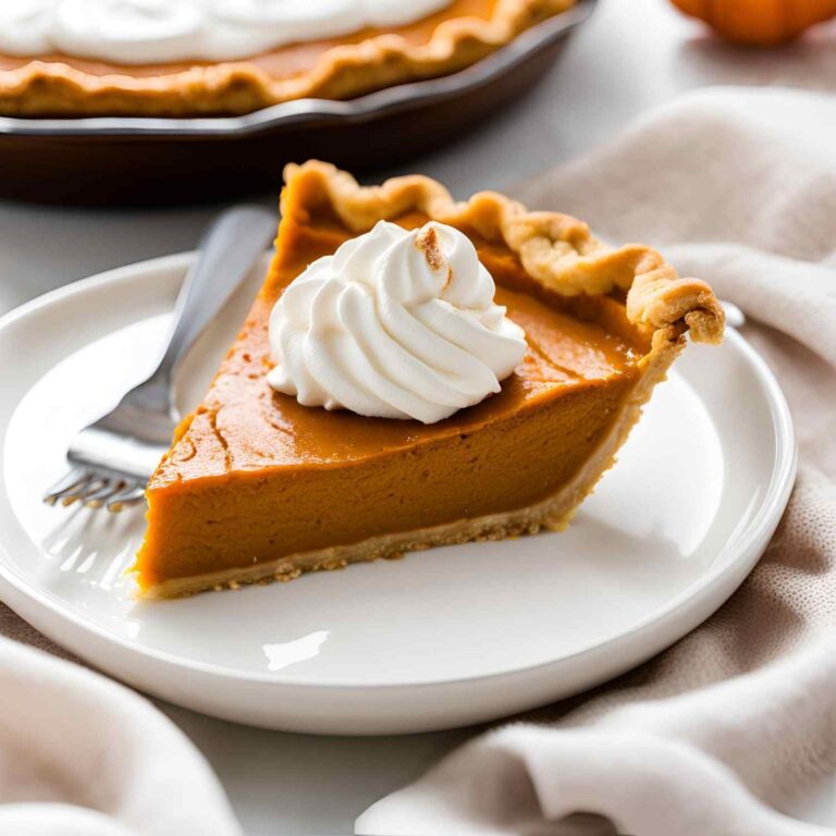 Pumpkin Pie With Whipped Cream